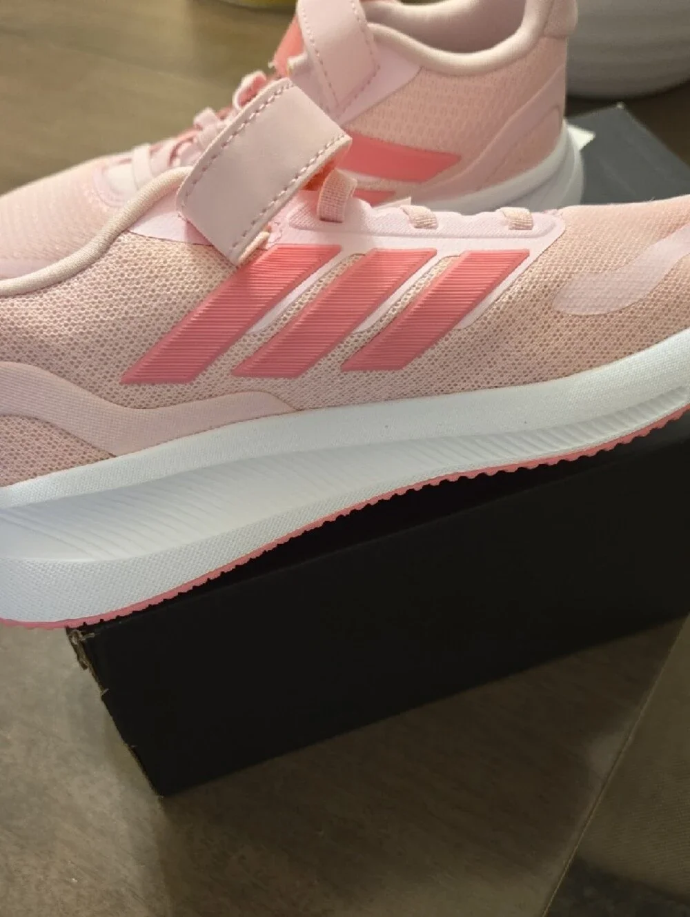 adidas Kids' Light Pink Velcro & Lace Sneakers